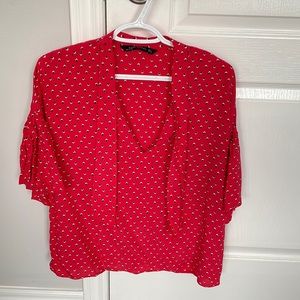 4 for $50 Red Zara shirt